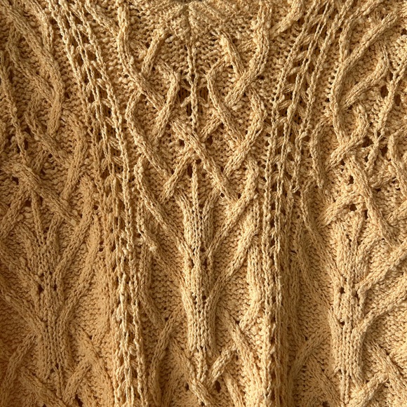 Free People Cross My Heart pale yellow sweater. XS - Picture 6 of 8